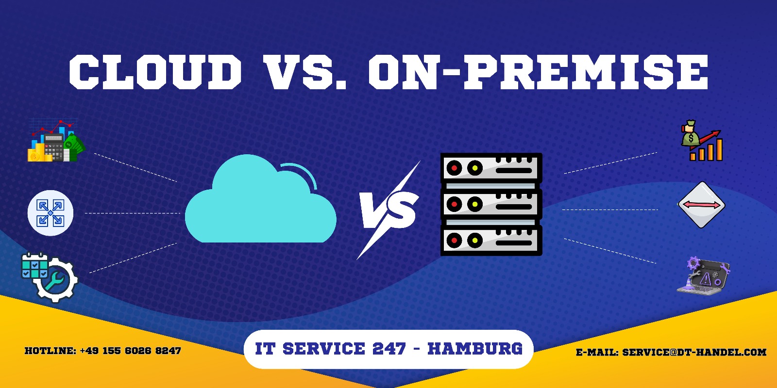 Cloud vs. On-Premise – Welche IT-Lösung passt zu Ihrem Unternehmen? Erfahren Sie die Vor- und Nachteile beider Modelle und treffen Sie eine fundierte Entscheidung für Ihre digitale Zukunft.